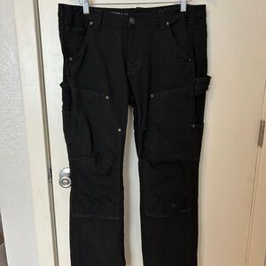 Dovetail Workwear Women’s Britt Utility Pants Size 16/30” inseam in Black Canvas